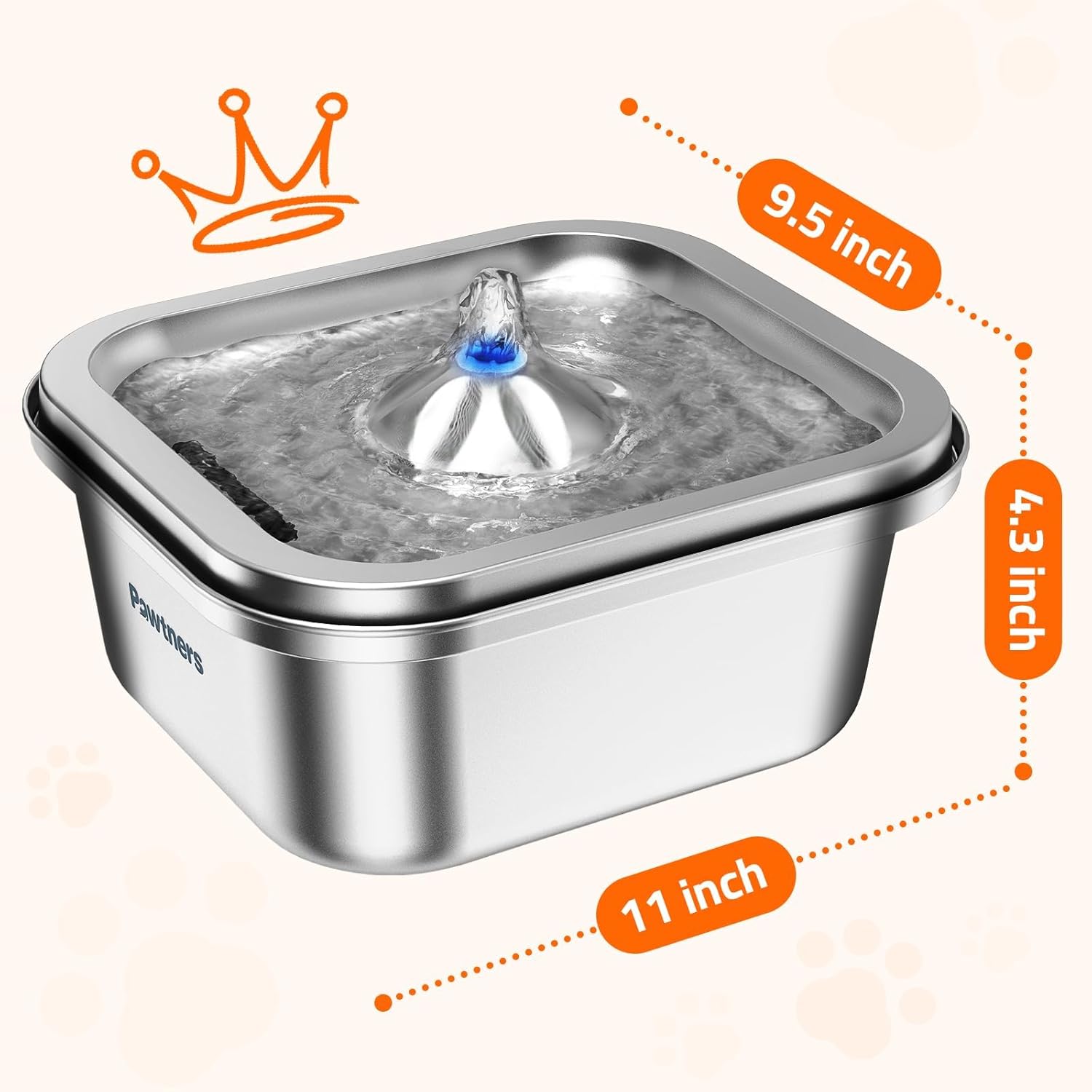 9.5 inch  
4.3 inch  
11 inch