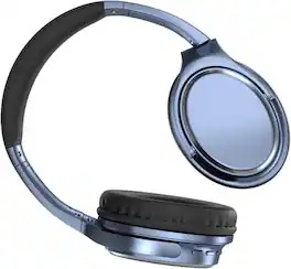 RISOKEYS - Bluetooth Headphones Over Ear, Hi-Fi Audio,Metal Construction, Adjustable & Foldable Headset,for Indoors, Outdoors - Blue