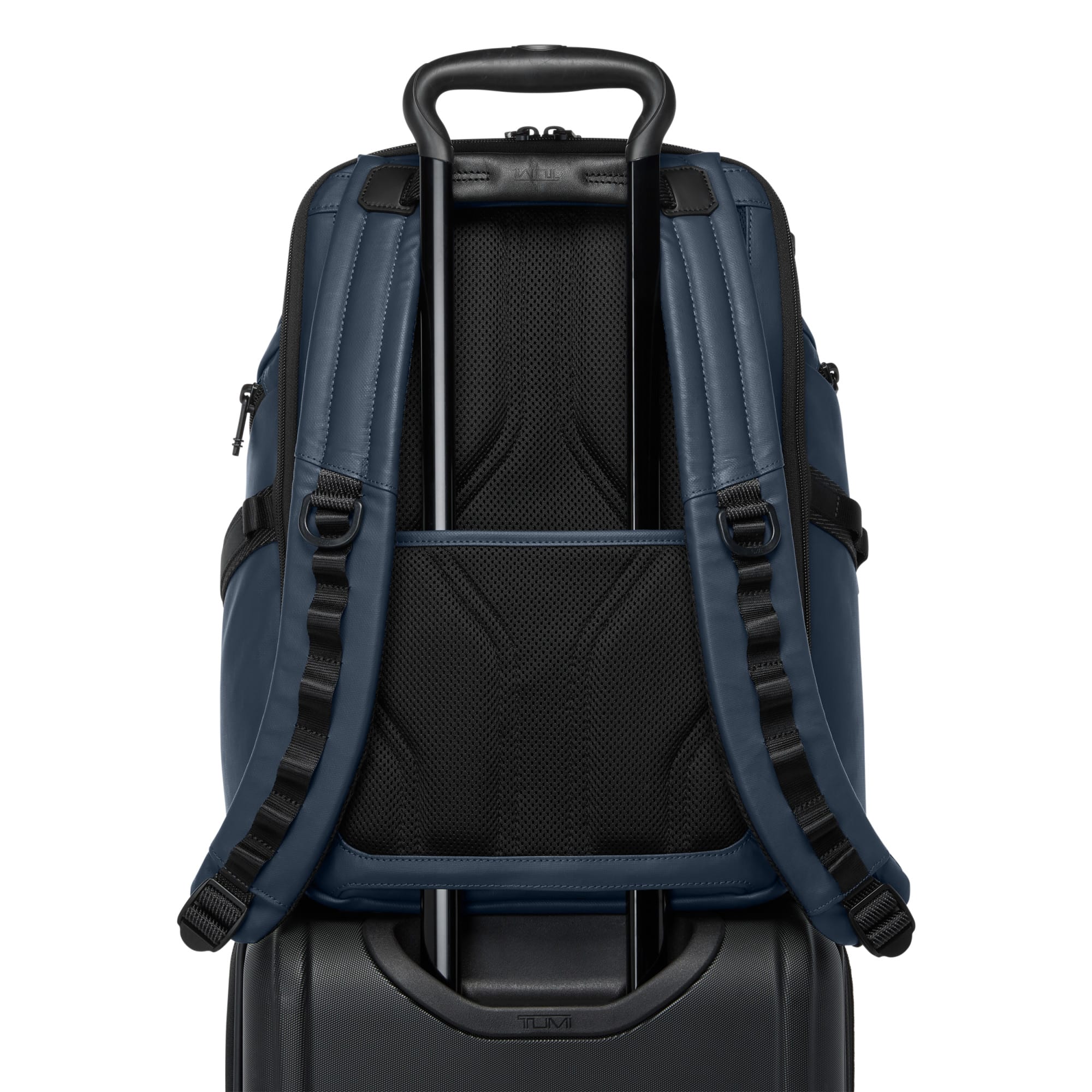 Alt View 1. TUMI - Alpha Bravo Search Backpack - Navy Coated Canvas.