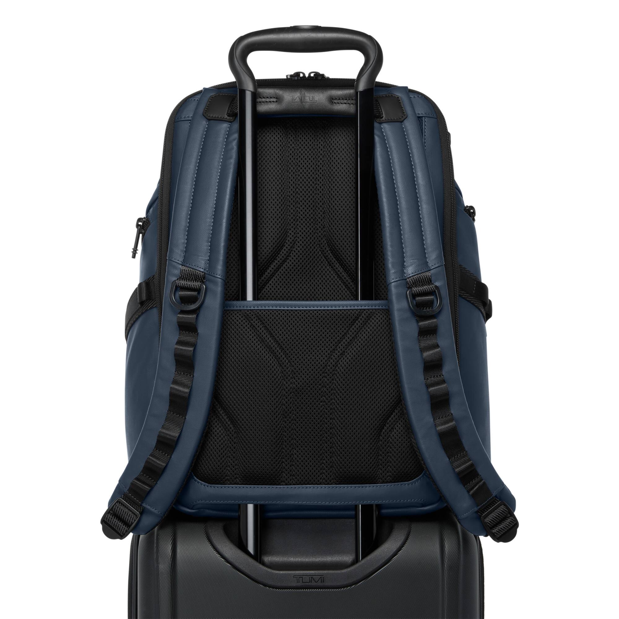 Alt View 1. TUMI - Alpha Bravo Search Backpack - Navy Coated Canvas.