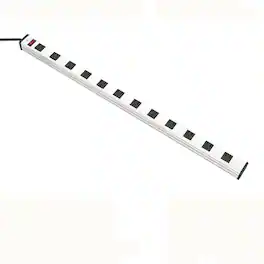 Kitcheniva - Heavy Duty 12 Outlet Power Strip Surge Protector Aluminum Housing 1875W - White