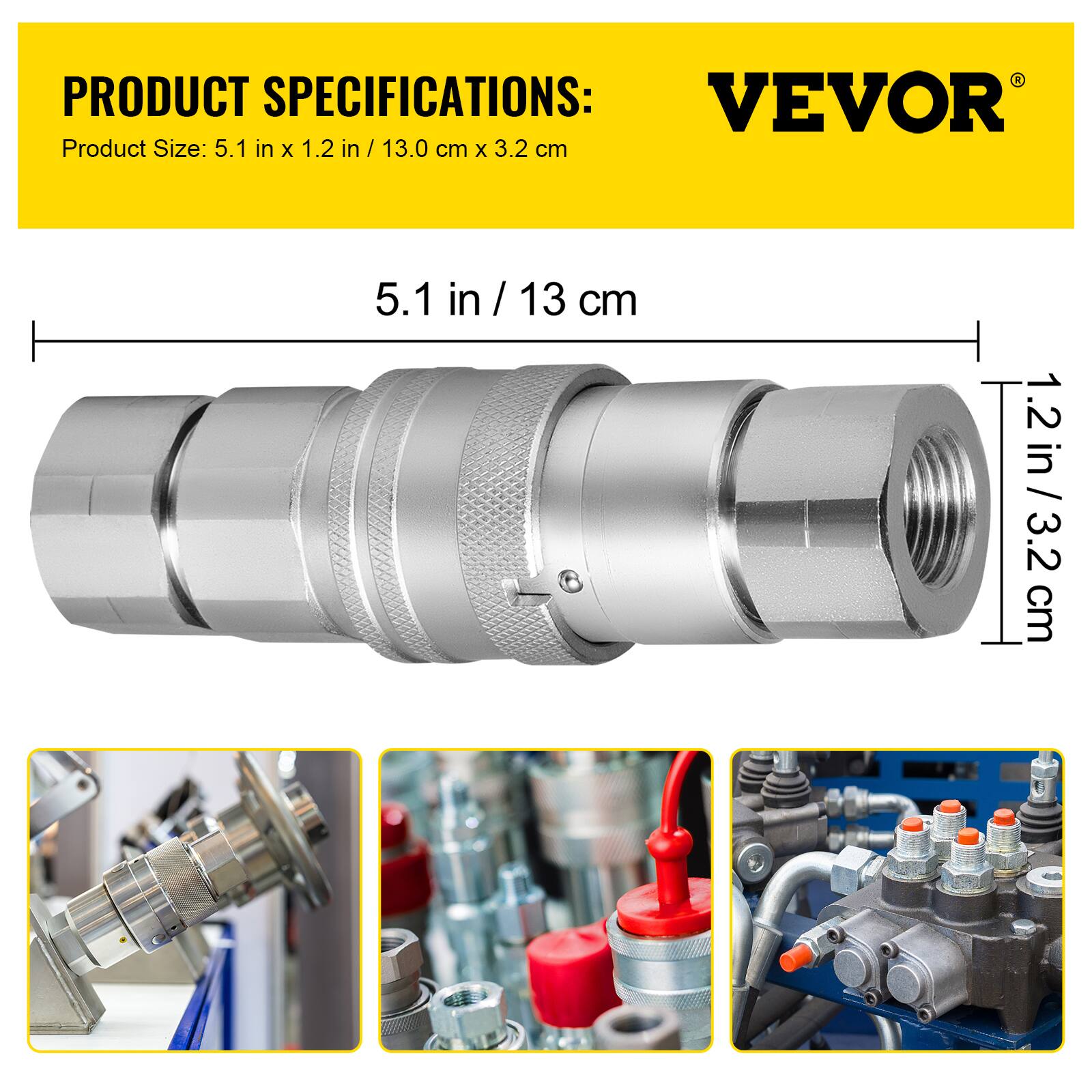 PRODUCT SPECIFICATIONS:  
Product Size: 5.1 in x 1.2 in / 13.0 cm x 3.2 cm