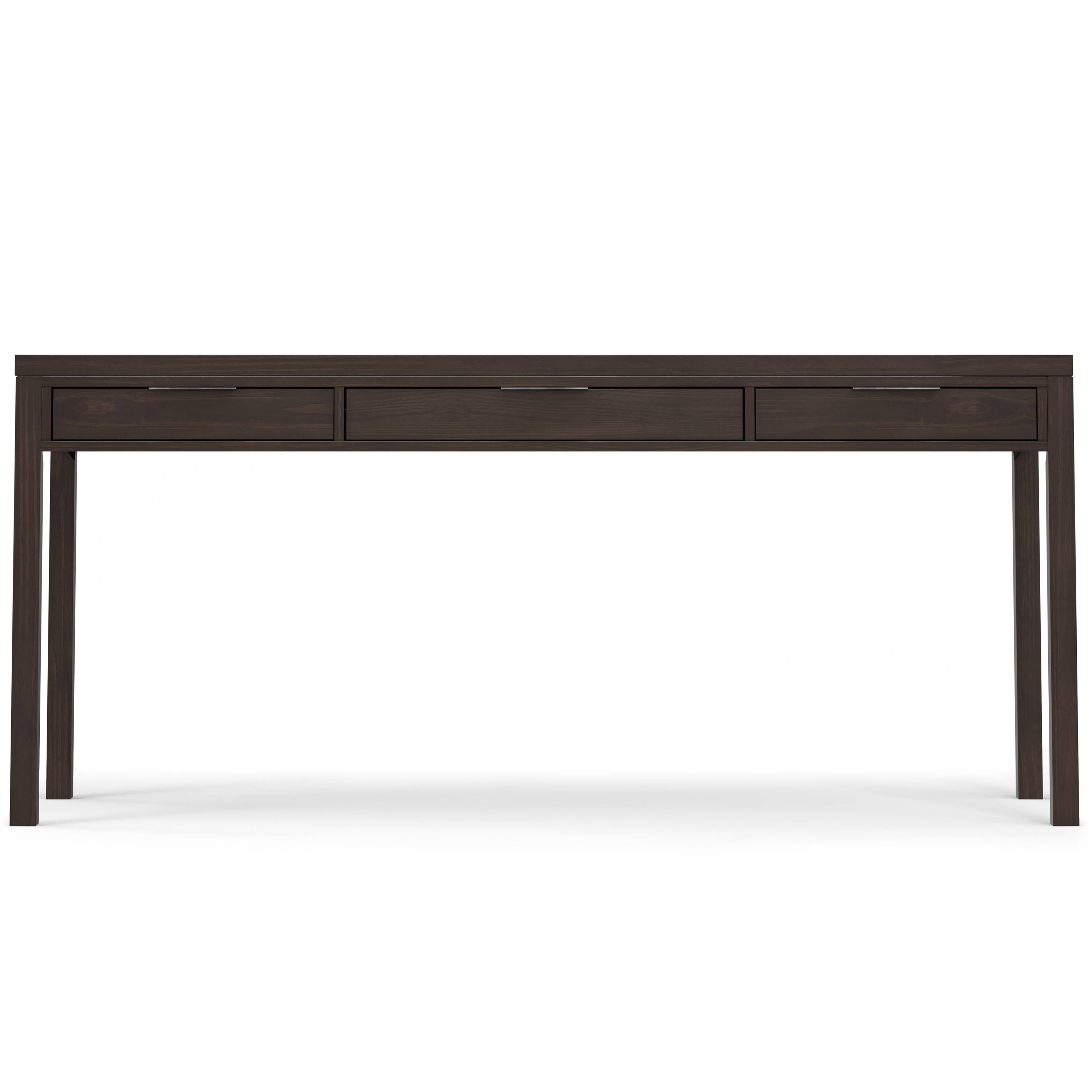 Left. Simpli Home - Hollander SOLID WOOD Contemporary Modern 72 inch Wide Wide Desk in Warm Walnut Brown - Warm Walnut Brown.