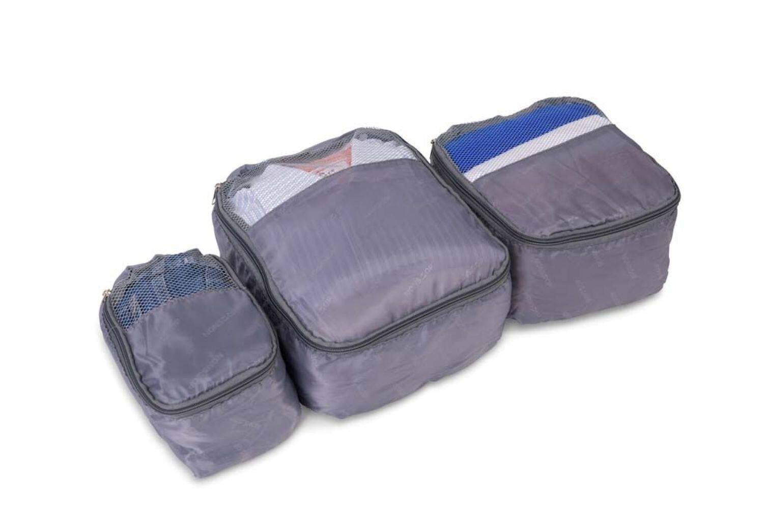 Alt View 1. Nonstop - New York Elite 3 Piece (20"/24"/28") Luggage Set With 3 Packing Cubes - Purple.