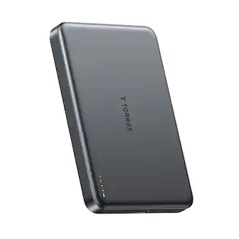 Front. TORRAS - TORRAS Minimag Qi2.2 10,000mAh Magnetic Wireless Power Bank – 25W Ultra-Fast Wireless Portable Charger,Gray - Gray.