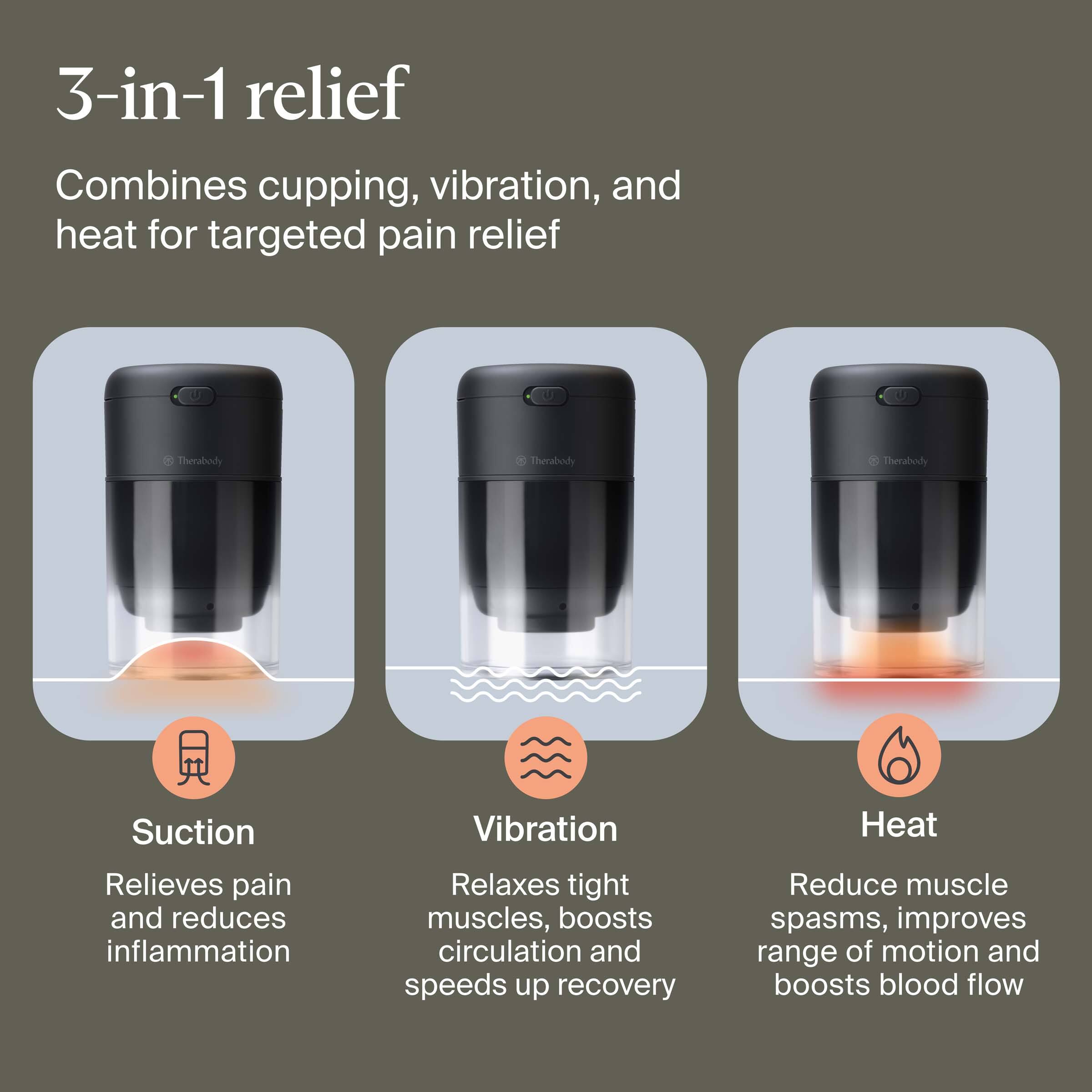 Alt View 11. Therabody - Therabody - TheraCup - Easy-To-Use Cupping With Heat And Vibration For Targeted Pain Relief - Black - Black.