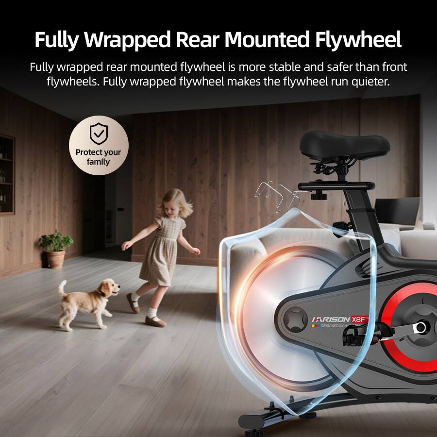 Fully Wrapped Rear Mounted Flywheel

Fully wrapped rear mounted flywheel is more stable and safer than front flywheels. Fully wrapped flywheel makes the flywheel run quieter.

Protect your family

ARISON X8F
DESIGNED BY HY