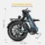 Foldable Design: Save space and go anywhere you want. Heybikes 40.15" / 101.9cm German-engineered / 52cm 20.47" 31.49" / 80cm