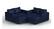 Front. Lovesac - 7 Seats + 8 Sides Sapphire Navy Corded Velvet & Standard Foam - Sapphire Navy.