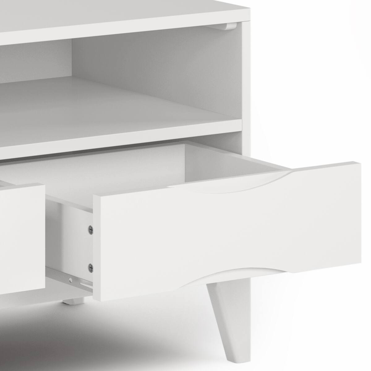 Alt View 13. Simpli Home - Harper TV Media Stand - White.
