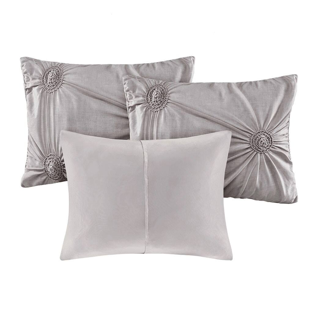 Alt View 4. Gracie Mills - Gracie Mills Luciano 6-Piece Reversible Daybed Cover Set - Dark Gray.