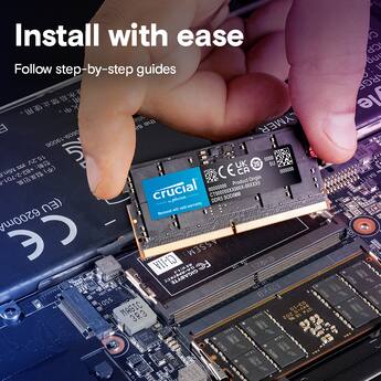 Crucial 64GB Kit (2x32GB) DDR5 5600MHz C46 SODIMM Laptop Memory Crucial 64GB Kit (2x32GB) DDR5 5600MHz C46 SODIMM Laptop Memory