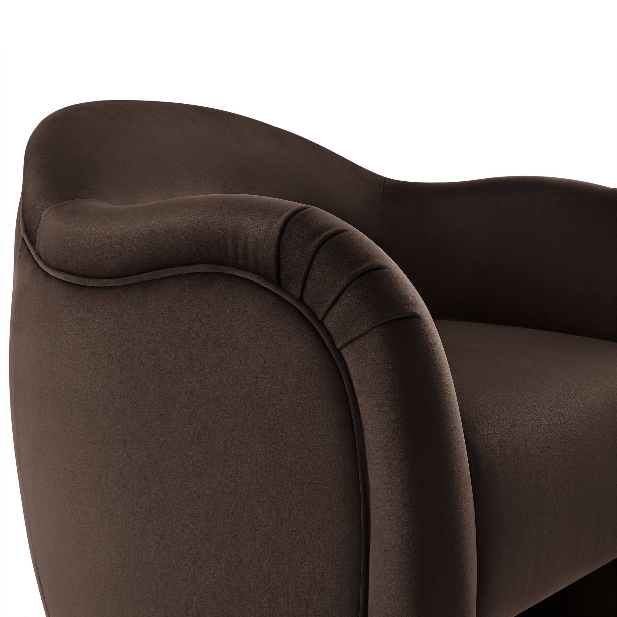 Alt View 5. Modway - Compose Performance Velvet Accent Chair by Modway - Chocolate Brown.