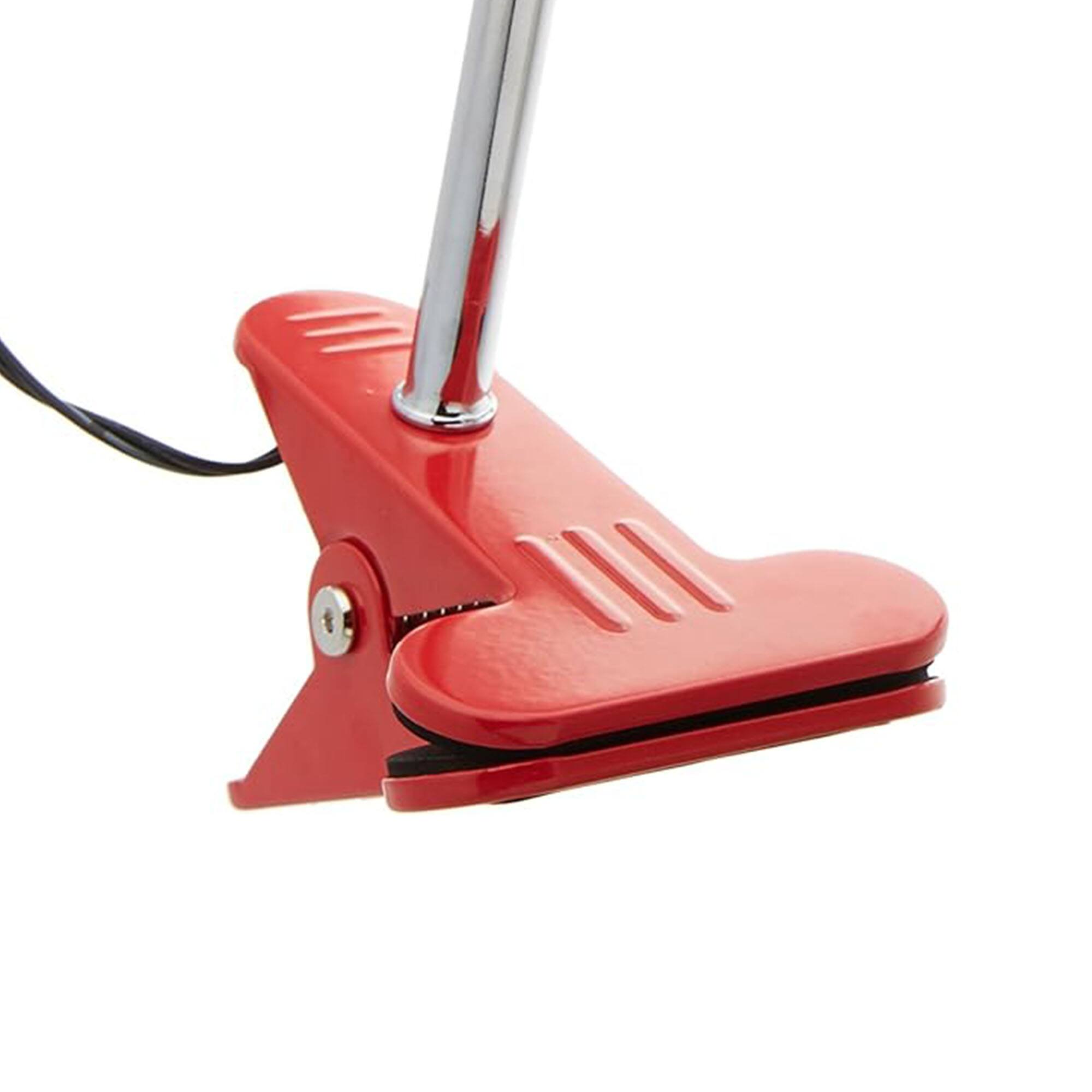 Alt View 2. Globe Electric - Globe Electric 8.46" 5W 250 Lumens LED Integrated Goose Neck Clip Lamp, Red - Red.