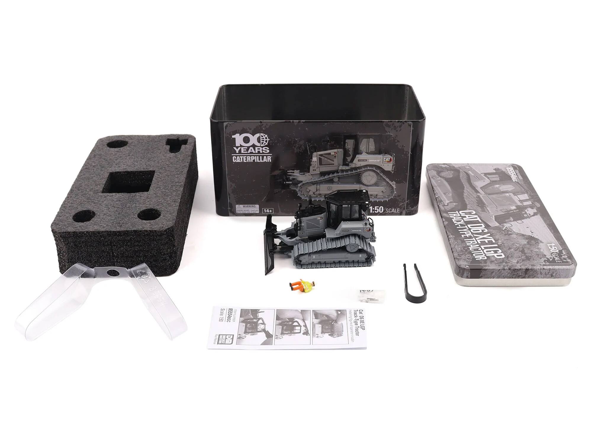 20S F 100 YEARS CATERPILLAR - MINI 14+ CAT 1:50 SCALE FEM-REE5AIcE TRACK-TYPE CAT D6E LGP TYPE TRACTOR LGP 150 CAE Scale 855548oc arsu s i  DI Cal Track Type 13 Tractor
