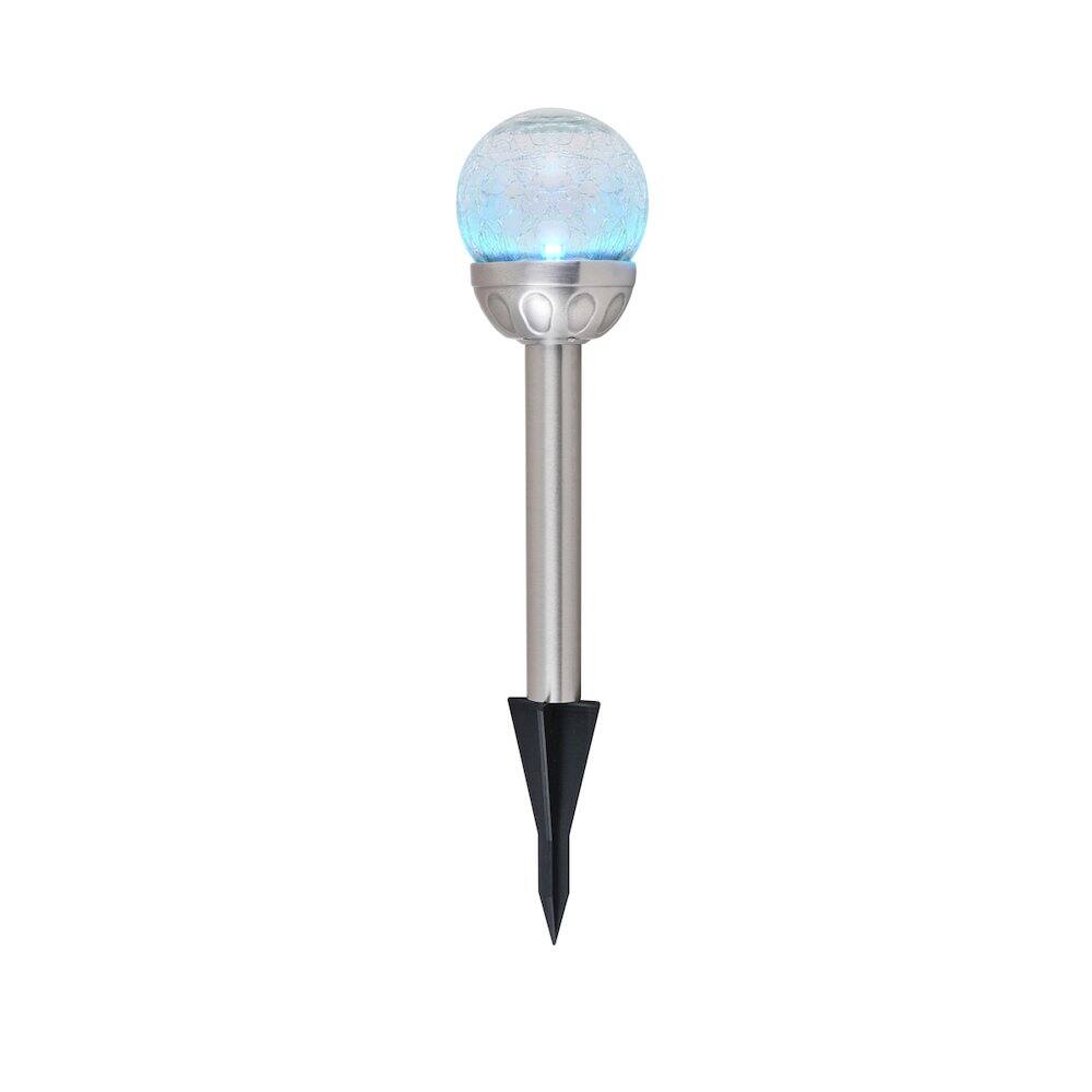 Alt View 8. Living District - Outdoor LED RGB Pathway Light, Pack of 4 - Silver.