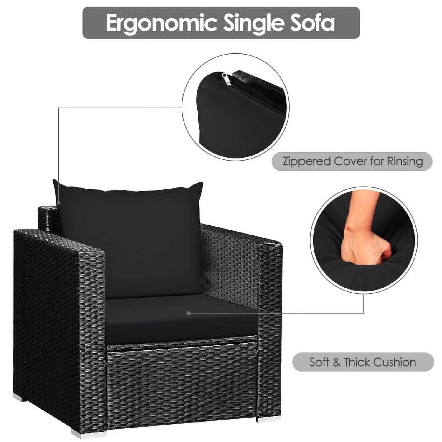 Ergonomic Single Sofa

- Zippered Cover for Rinsing
- Soft & Thick Cushion