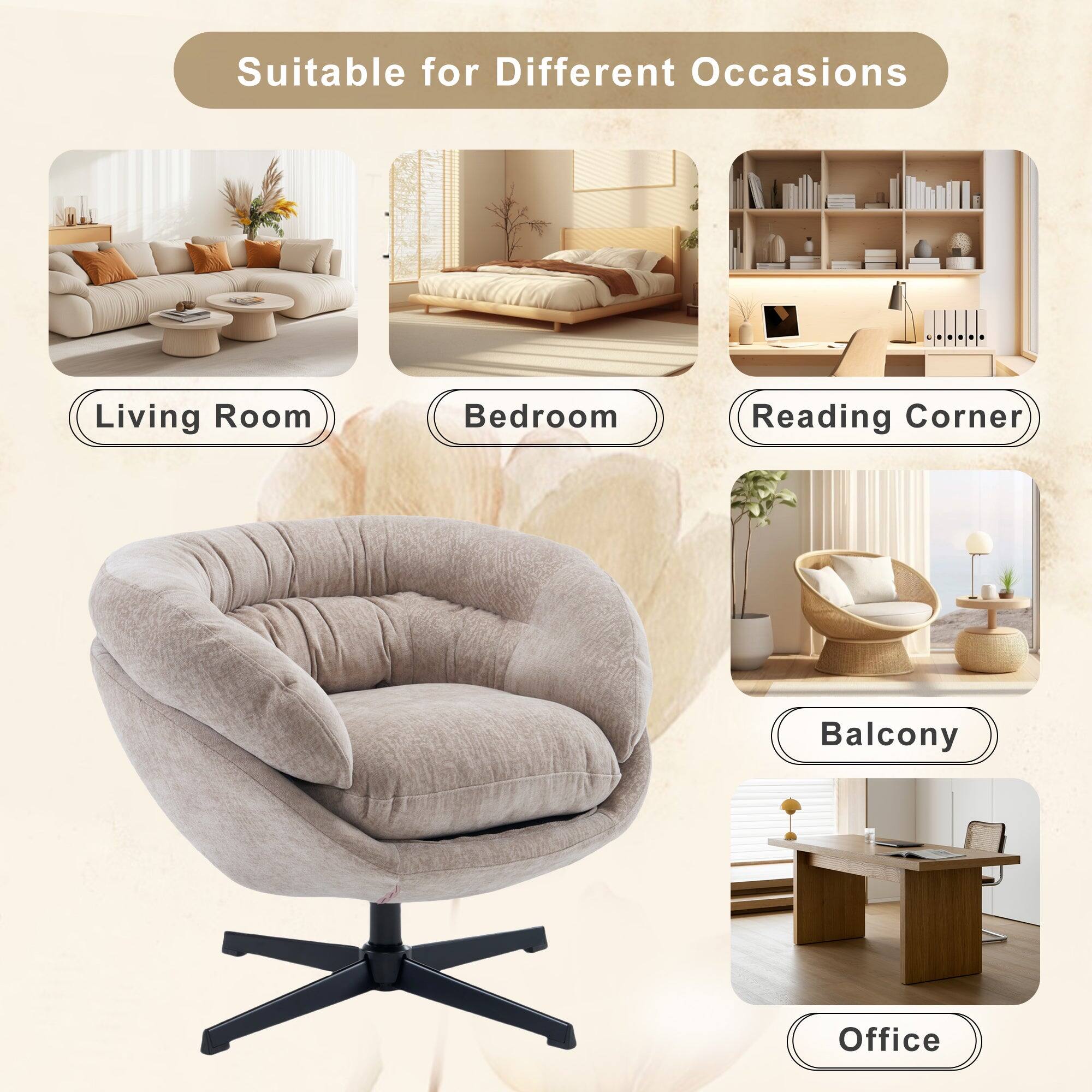 Suitable for Different Occasions

- Living Room
- Bedroom
- Reading Corner
- Balcony
- Office