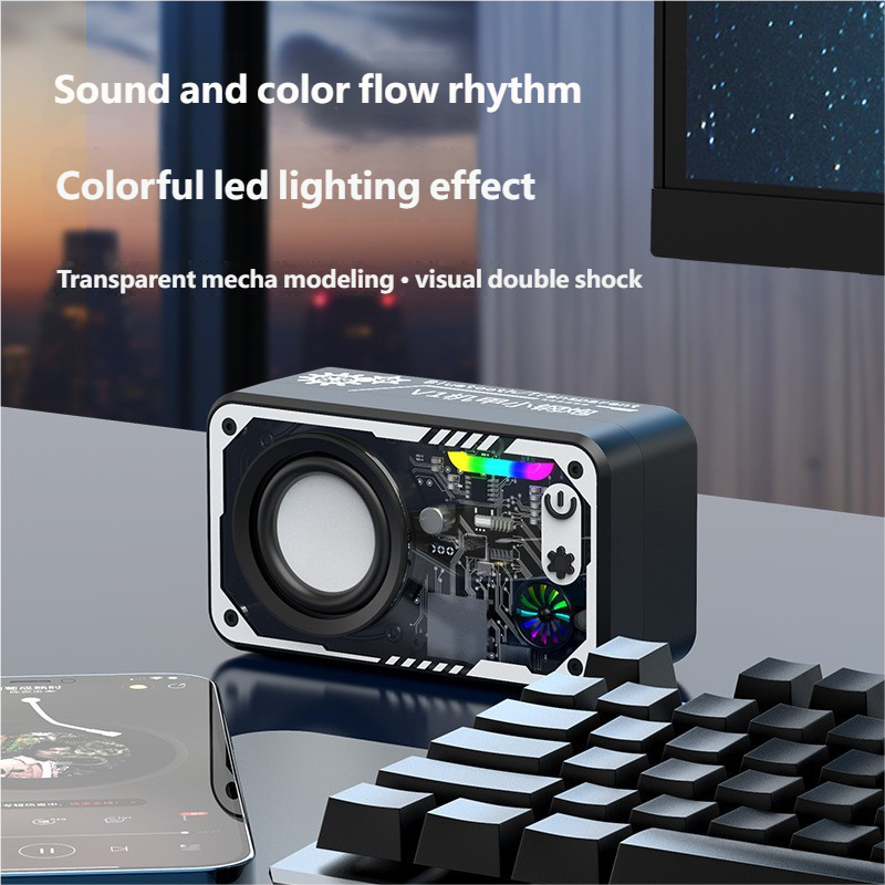 Sound and color flow rhythm  
Colorful LED lighting effect  
Transparent mecha modeling • visual double shock