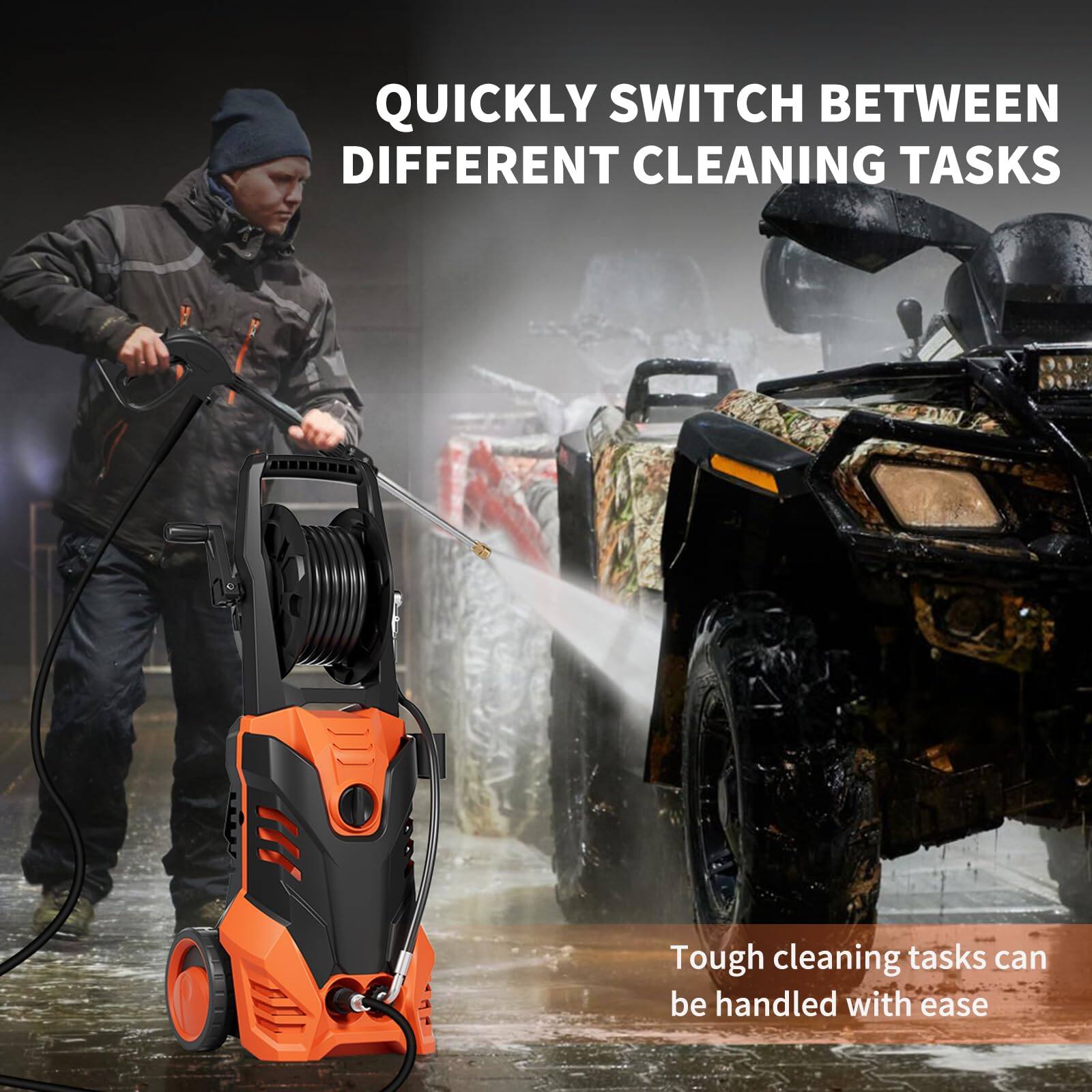 QUICKLY SWITCH BETWEEN DIFFERENT CLEANING TASKS

Tough cleaning tasks can be handled with ease