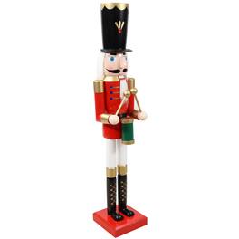 Sunnydaze - Noah the Harmonious Indoor Christmas Nutcracker Statue - 35.75 in - Red