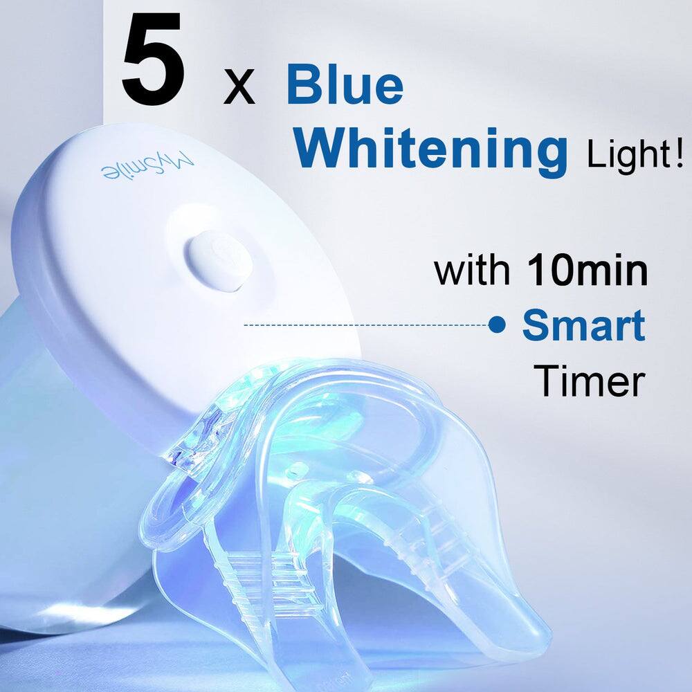 5 x Blue Whitening Light!  
with 10min Smart Timer