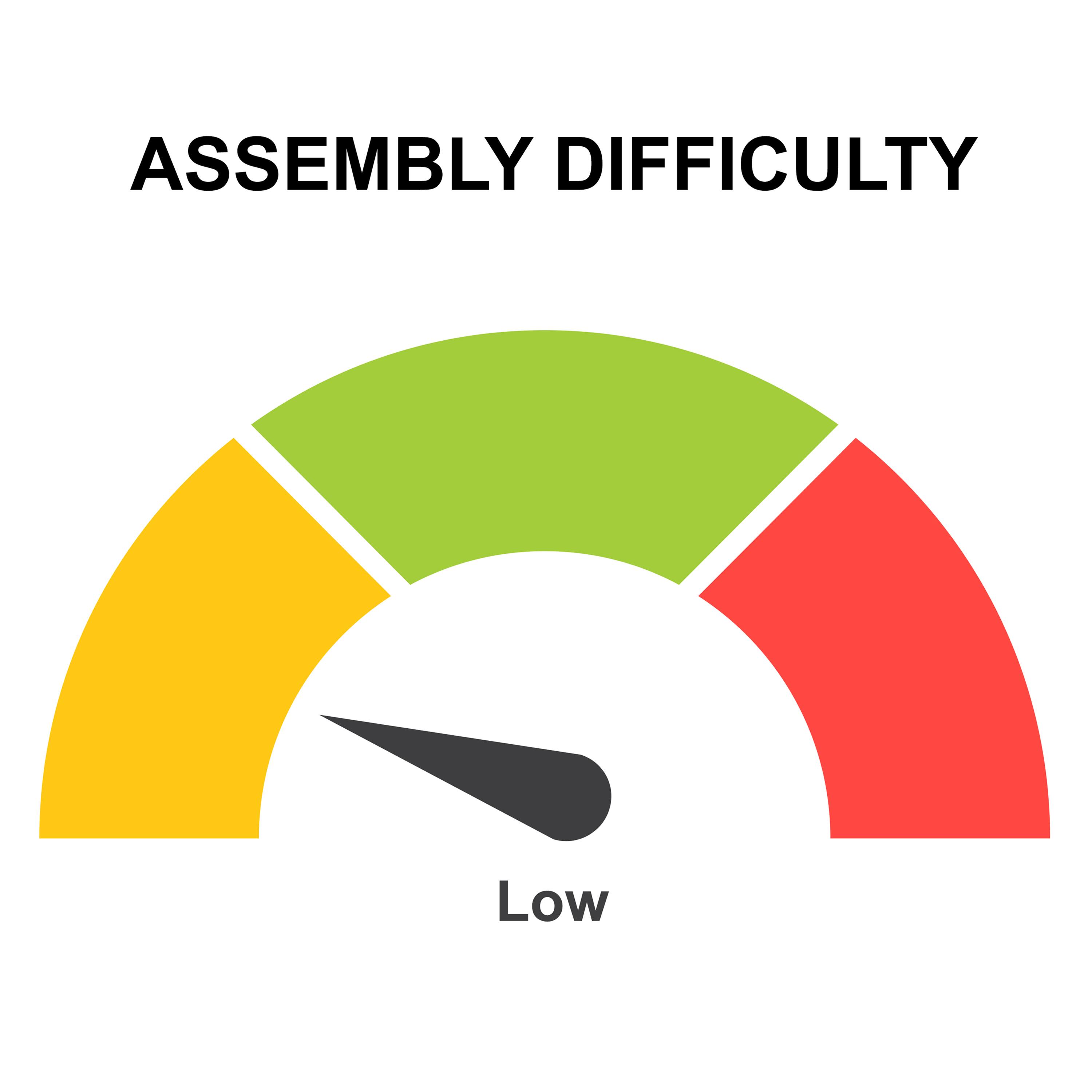 ASSEMBLY DIFFICULTY  
Low