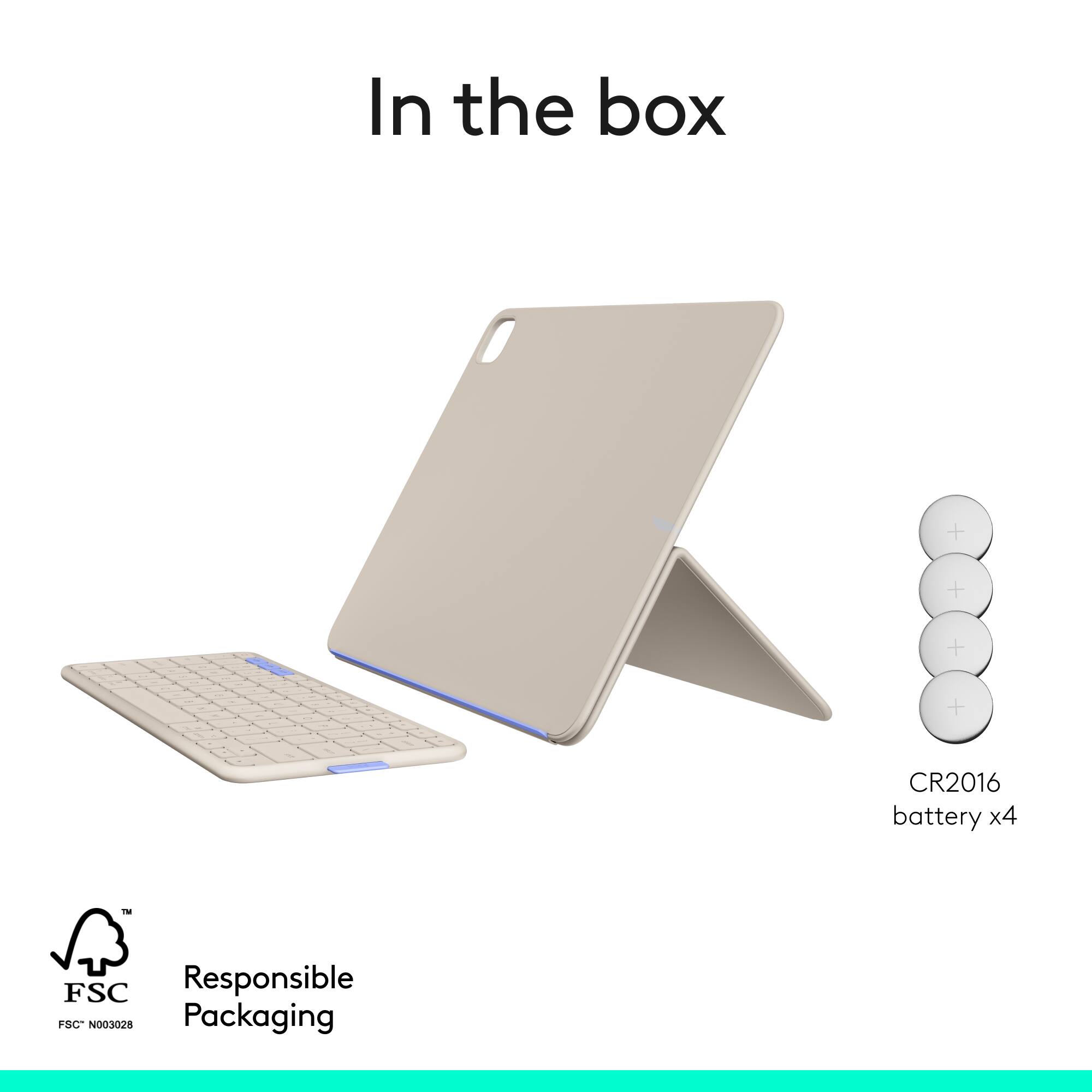 In the box

- CR2016 battery x4

Responsible Packaging

FSC™ N003028