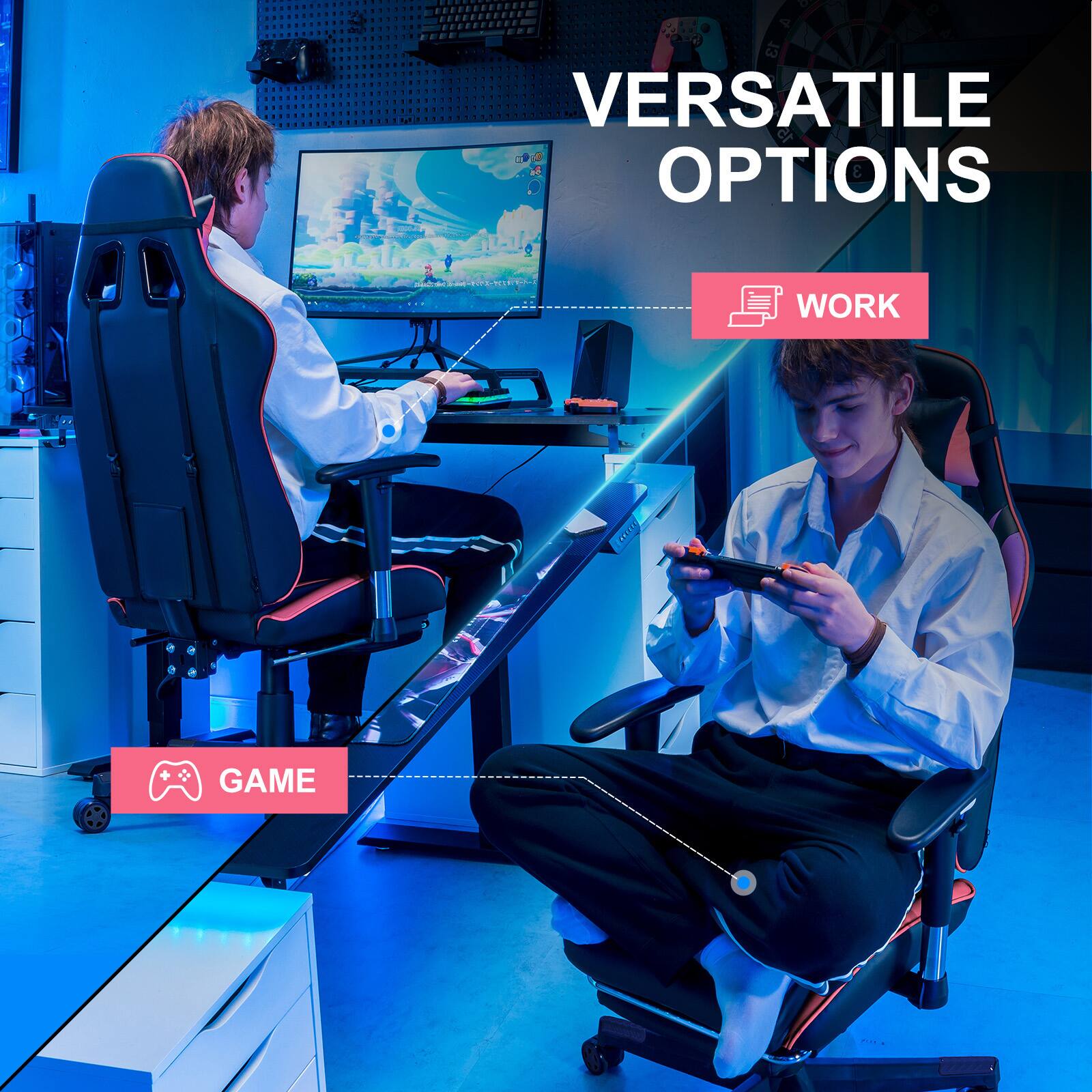 VERSATILE OPTIONS

WORK

GAME