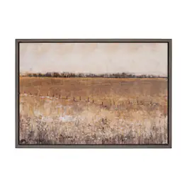 BreeBe - Framed Landscape Canvas Art 34"L - Brown, Beige