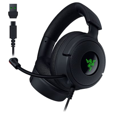 ヘッドホン Razer BASE STATIONV2 CHROMA KRAKEN V4PRO Razer Kraken V4 Pro Wireless RGB Gaming Headset with OLED