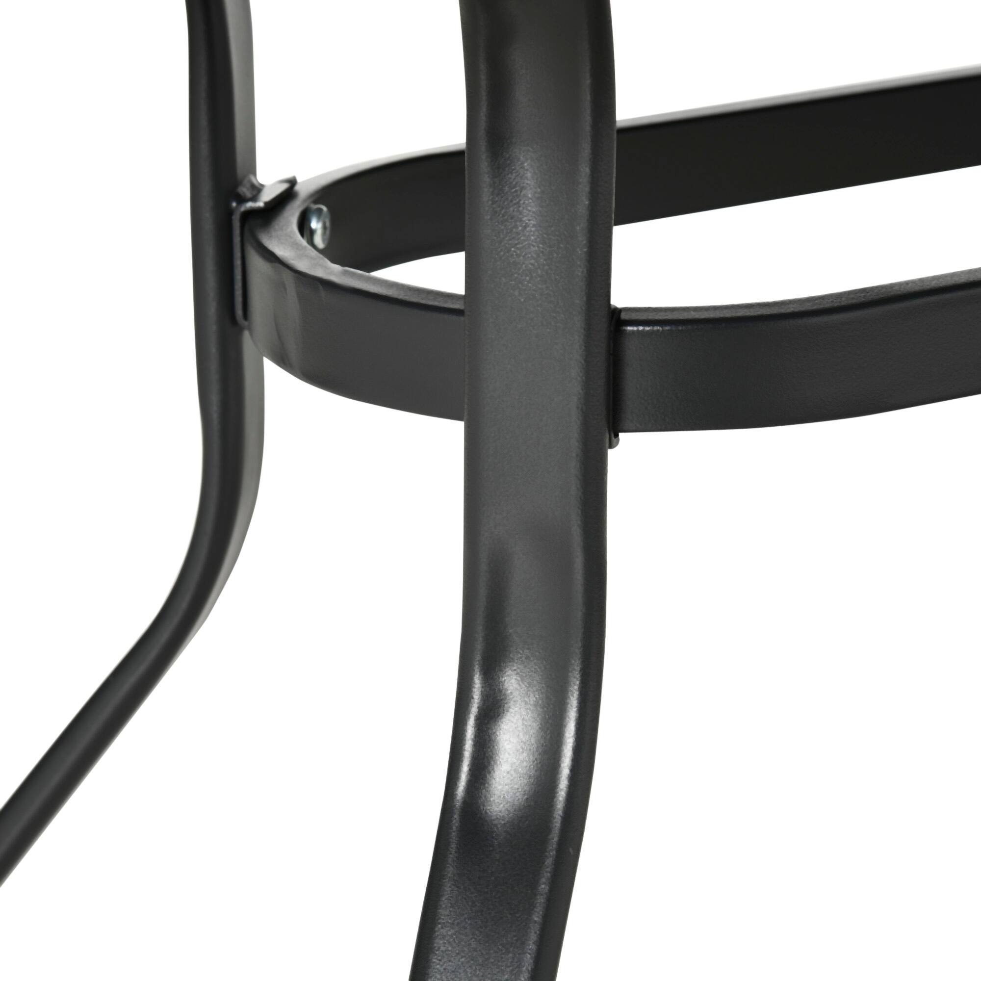 Alt View 5. Outsunny - 4 Pieces Gliders Set, Outdoor Furniture Sets with 2-Person Glider Patio Bench, Single Sling Chair - Black.