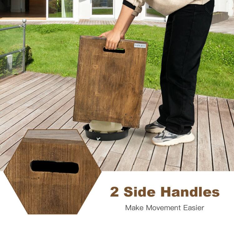 2 Side Handles  
Make Movement Easier