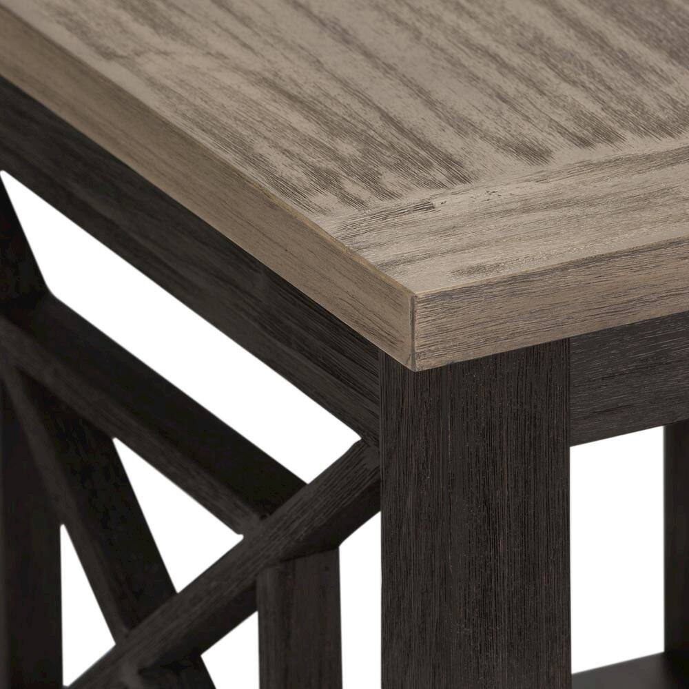 Left. Starlight Canyon Home - Black Square End Table – Farmhouse Side Table for Living Room Décor - Black.