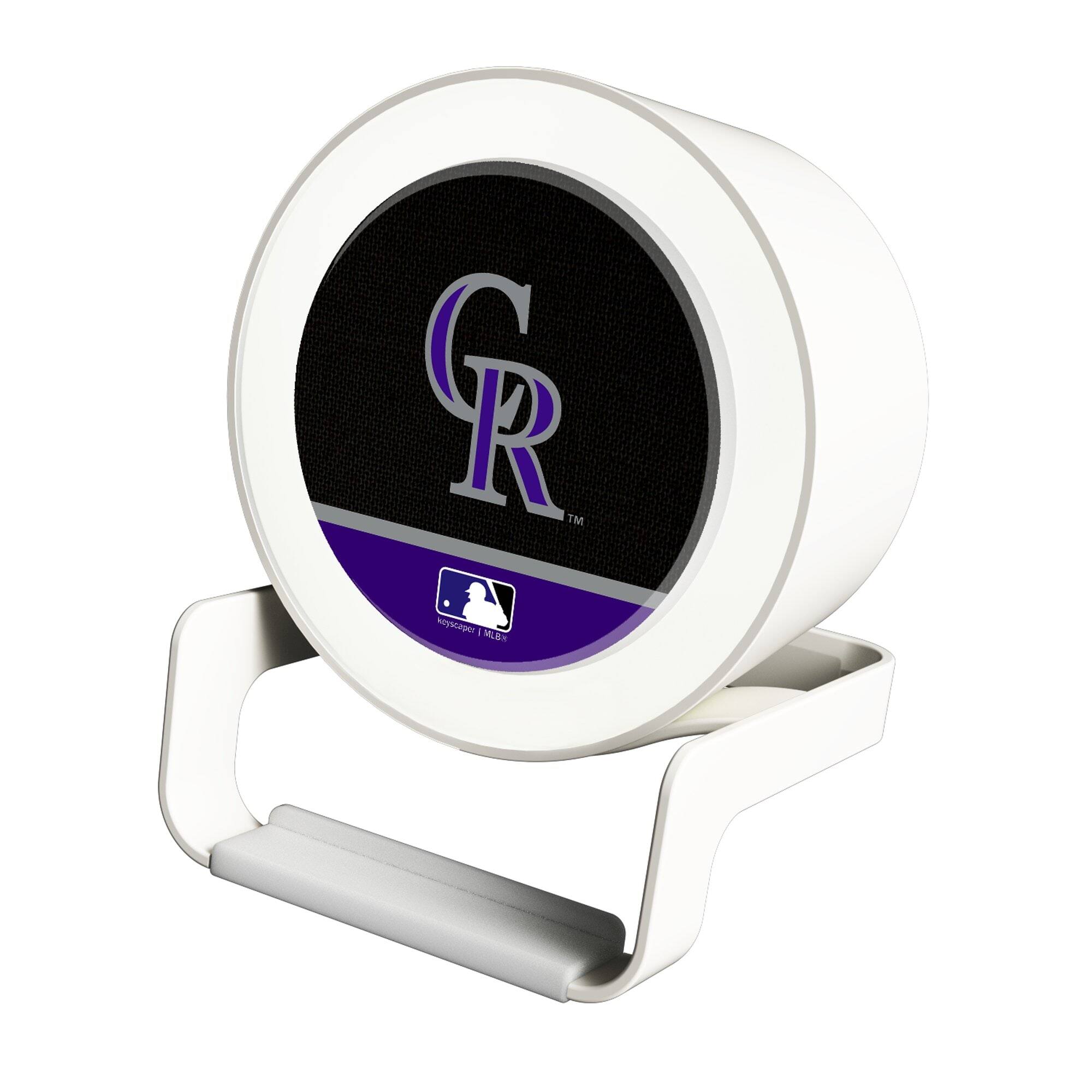 Front. Keyscaper - Colorado Rockies Night Light Wireless Charger And Bluetooth Speaker - Multicolor.