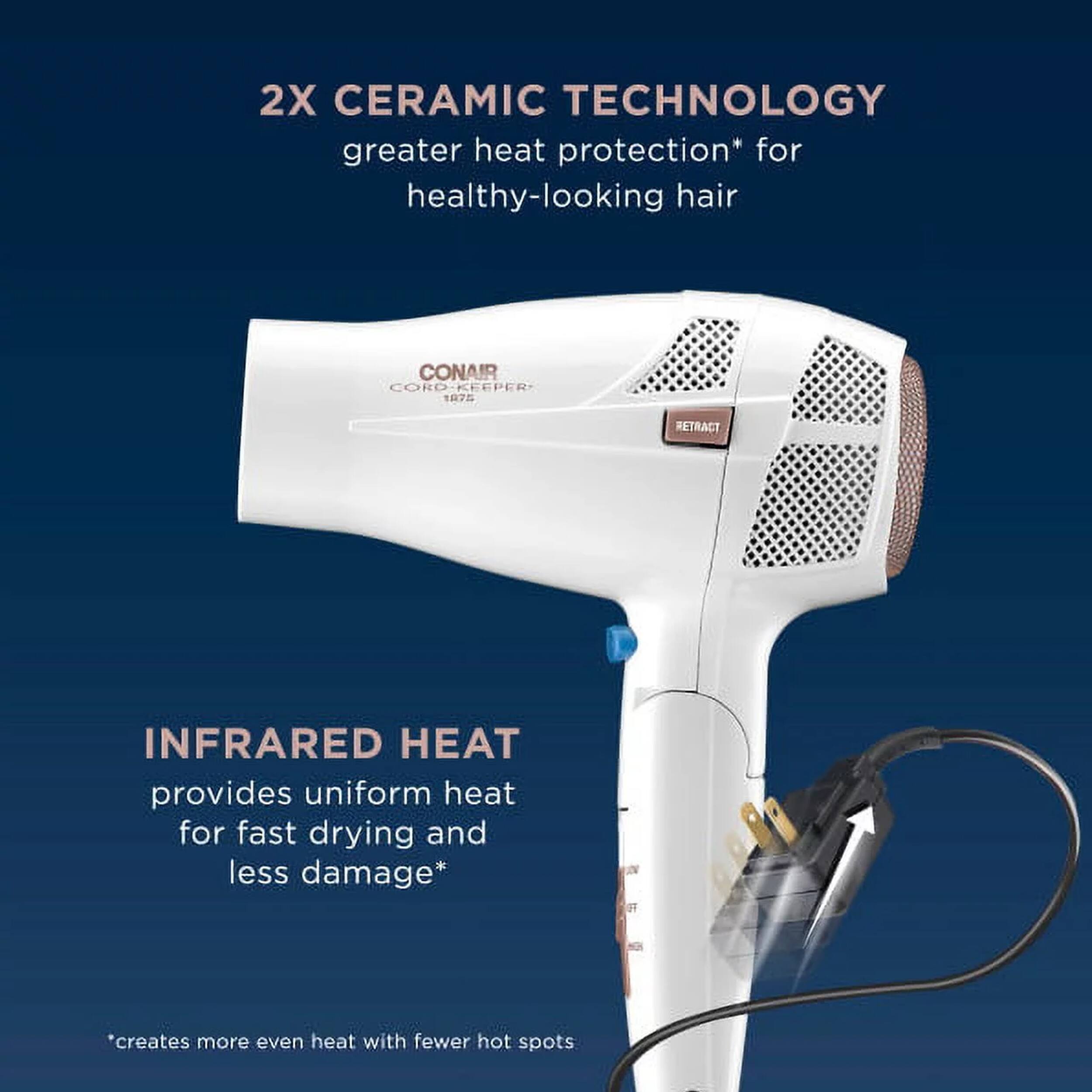 Conair Double Ceramic Speed 1875 Watt Compact Hair Dryer in