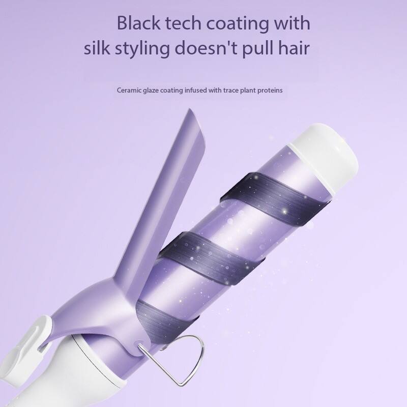 Black tech coating with silk styling doesn't pull hair  
Ceramic glaze coating infused with trace plant proteins