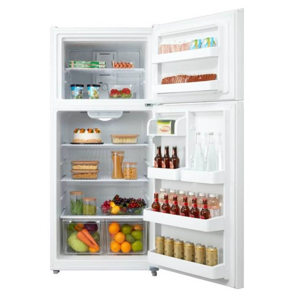 Alt View 2. Midea - Midea MRT18S3AWW 18 Cu. Ft. White Top Freezer Freestanding Refrigerator - White.