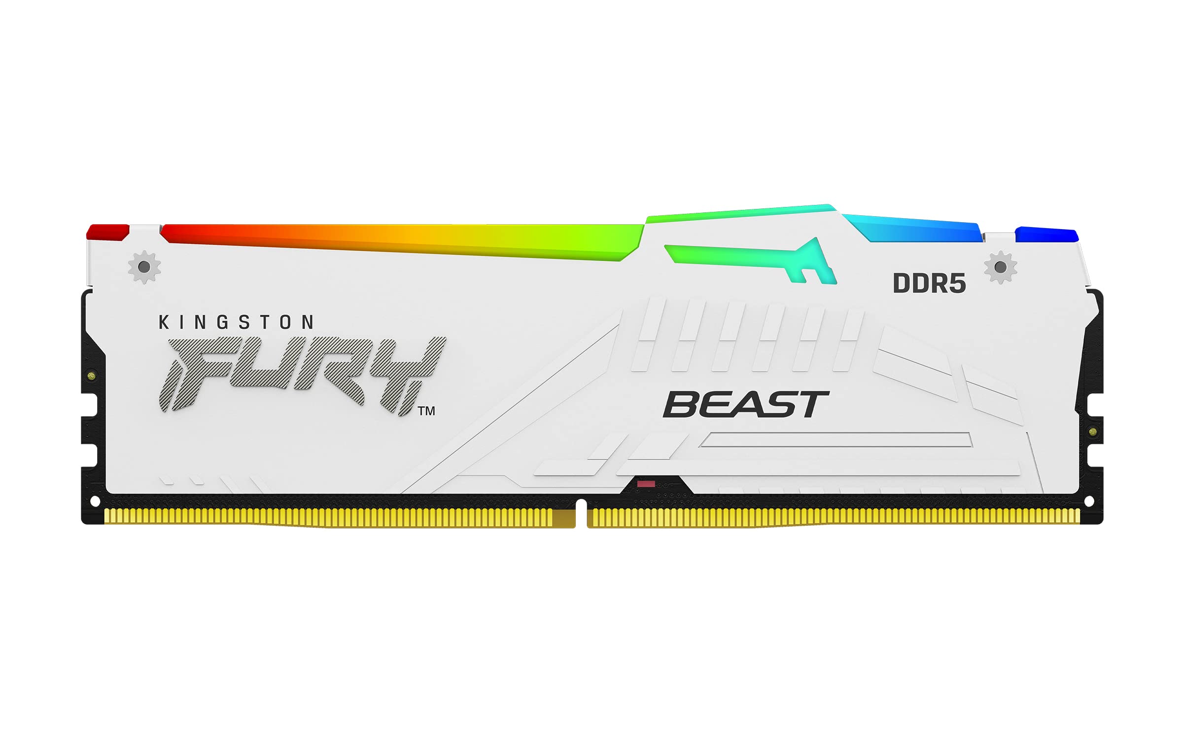 Kingston - 32GB 6000MT/s DDR5 CL36 DIMM (Kit of 2) FURY Beast RGB EXPO - White