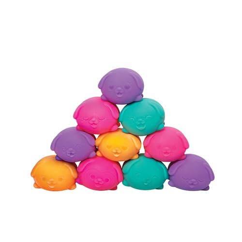 Left. Schylling - Schylling NeeDoh Teenie Funky Pups Sensory Squeeze Toy, 3 Mini Groovy Globs, 1.5", Ages 3+, 1 Pack - Multicolor.