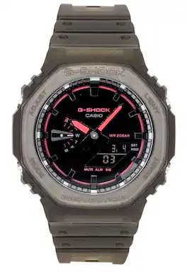 Casio - G-Shock Analog Digital Plastic Strap Dial Quartz GA-2100K-5A 200M Men's Watch - Black