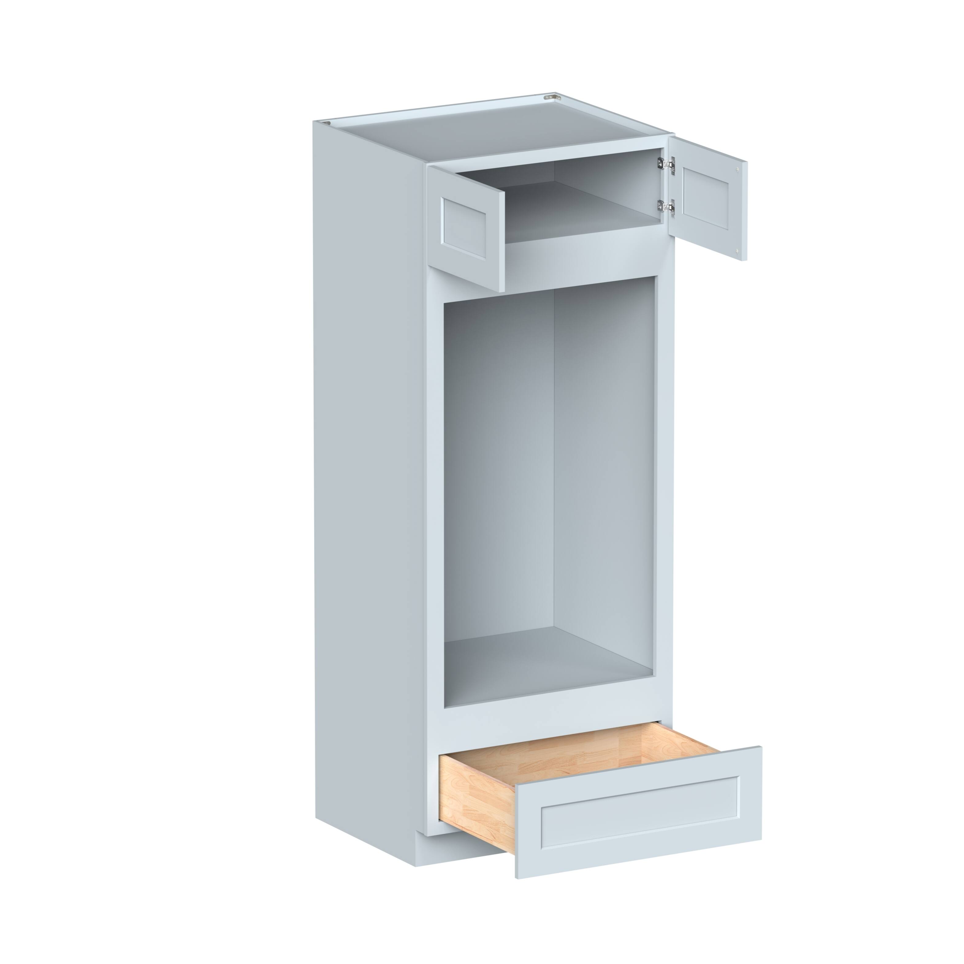 Alt View 1. Boyel Living - Dove Gray Double Oven Cabinets 84.Wx27in.H Ready to Assemble Kitchen Cabinets 2Doors - DOVE GRAY.