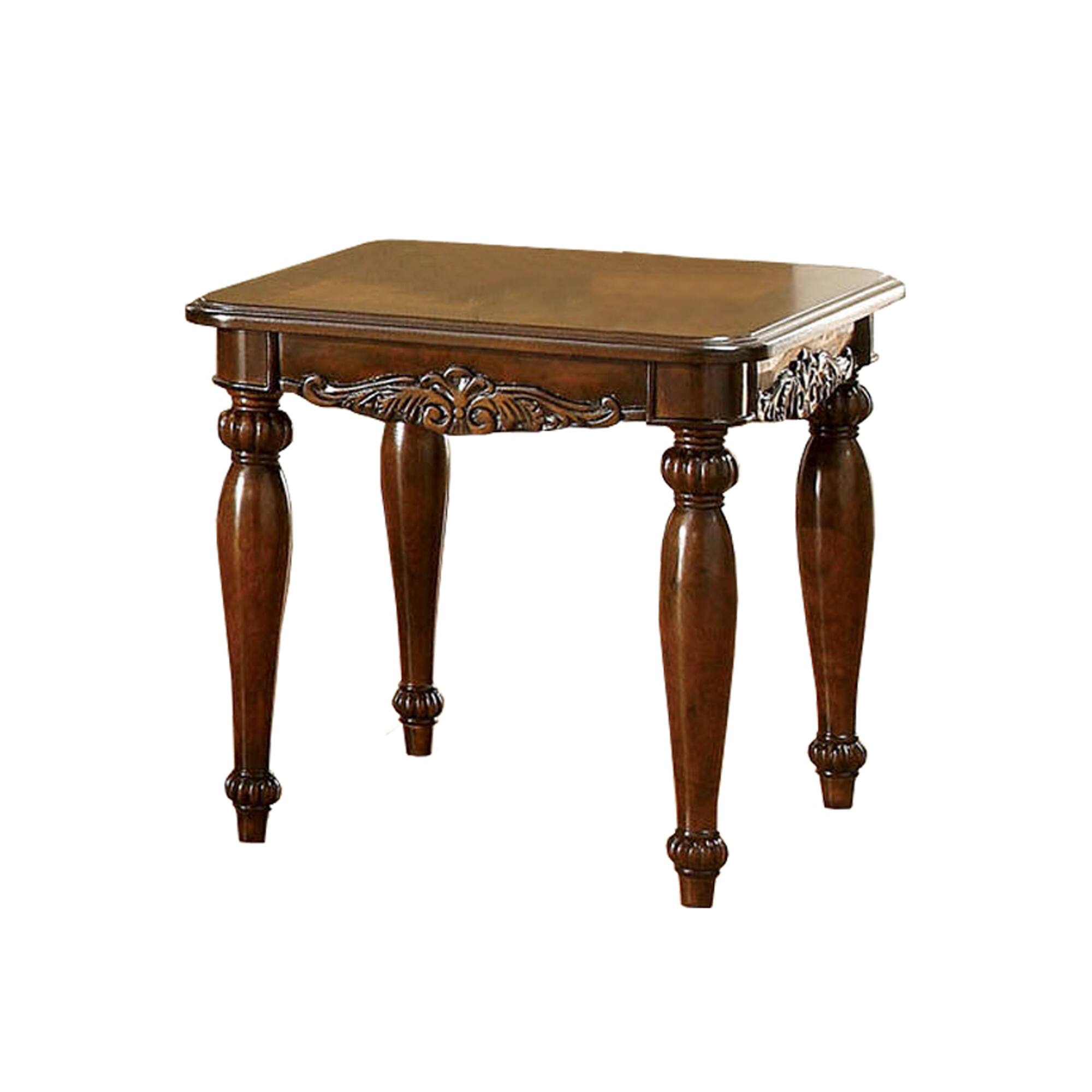 Alt View 2. Manhattan Lane - Wooden Coffee & End Tables Set, Cherry Brown, Pack of 3 - Brown.