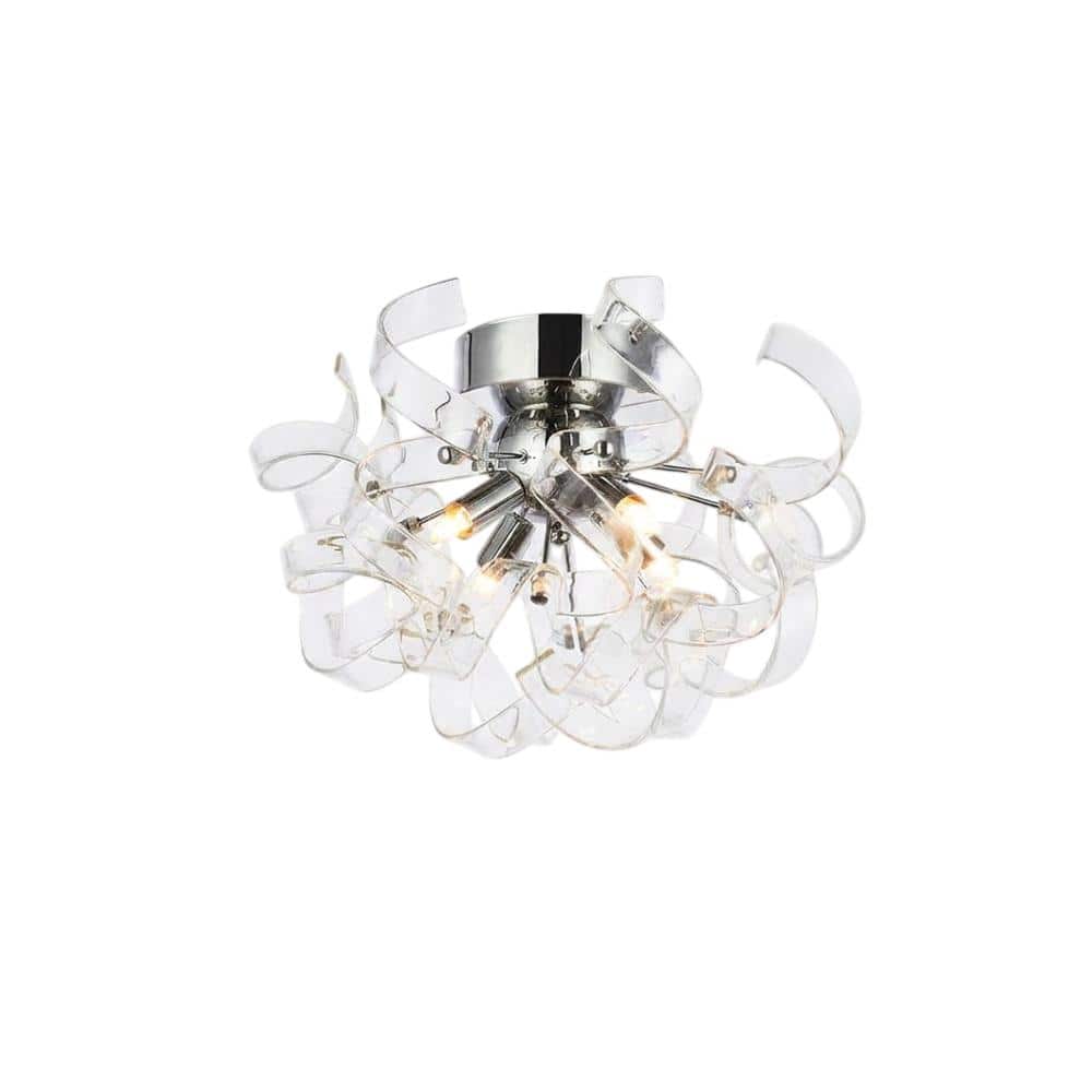 Elegant Lighting - Ritz 4 Light Flush Mount - Chrome price history on PriceWatchPro