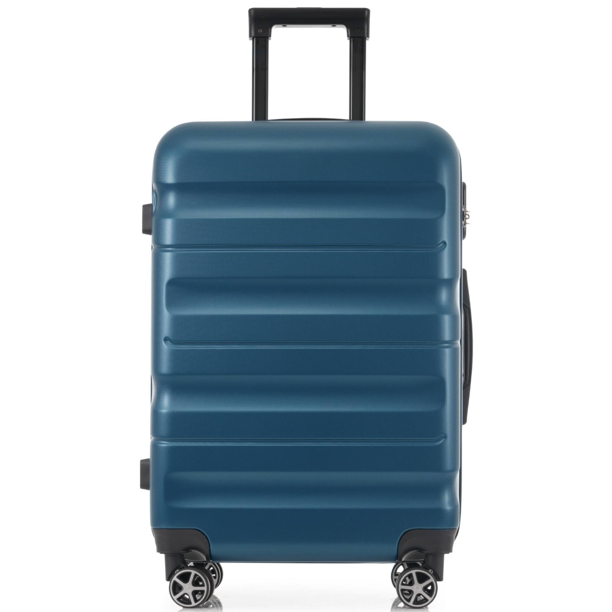 Alt View 3. ELEMENT ACE - 24-Inch Hardshell ABS Checked Spinner Suitcase with Packing Cubes, Lightweight Durable Travel Luggage - Inky Blue.