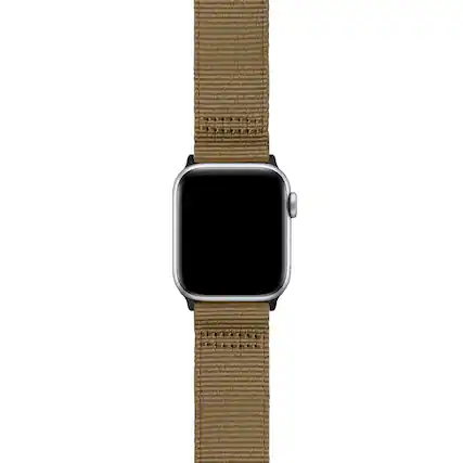 Front. StrapsCo - Pro Seatbelt Strap Nylon Watch Band For Apple Watch - 40mm/41mm/42mm (Short-Medium) - Camel.