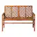 Front. Walker Edison - Patio Outdoor Windsor Acacia Wood Garden Bench - Brown.