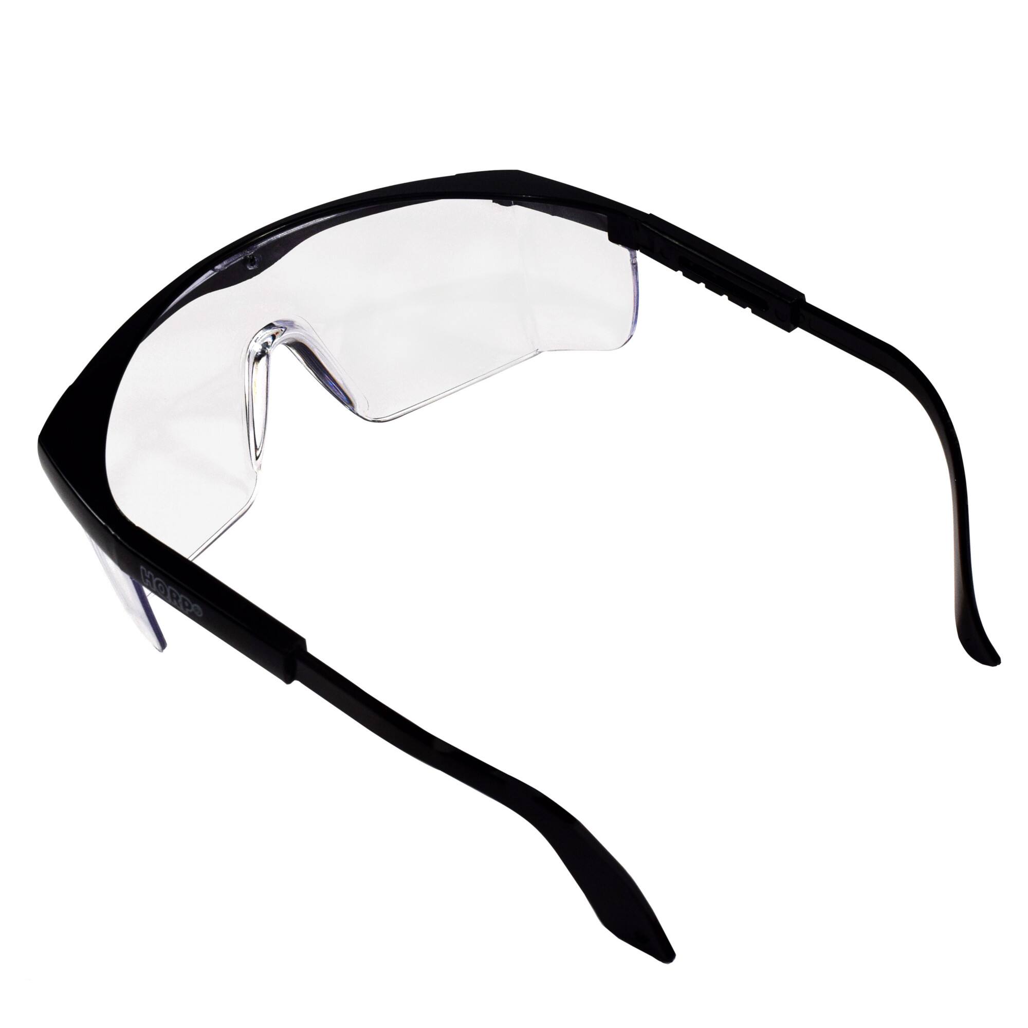 Angle. HQRP - HQRP Clear Tint UV Protective Safety Glasses for Yard work, Gardening, Lawn mowing, Weed whacking, Hedge trimming, etc. - Clear.