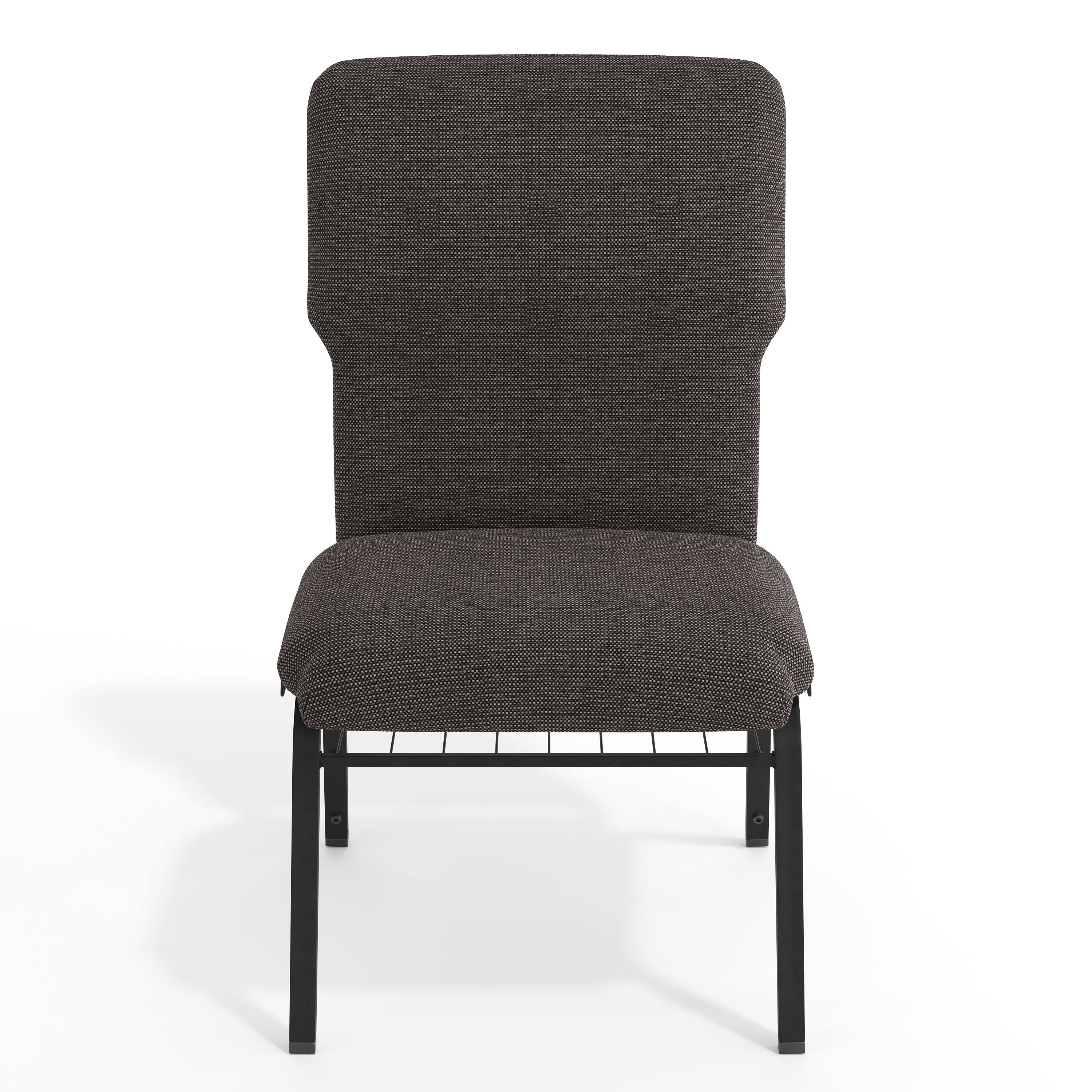 Alt View 9. Emma + Oliver - Discount Church Chair - 21 in. Wide - Black Marble Fabric/Black Frame.