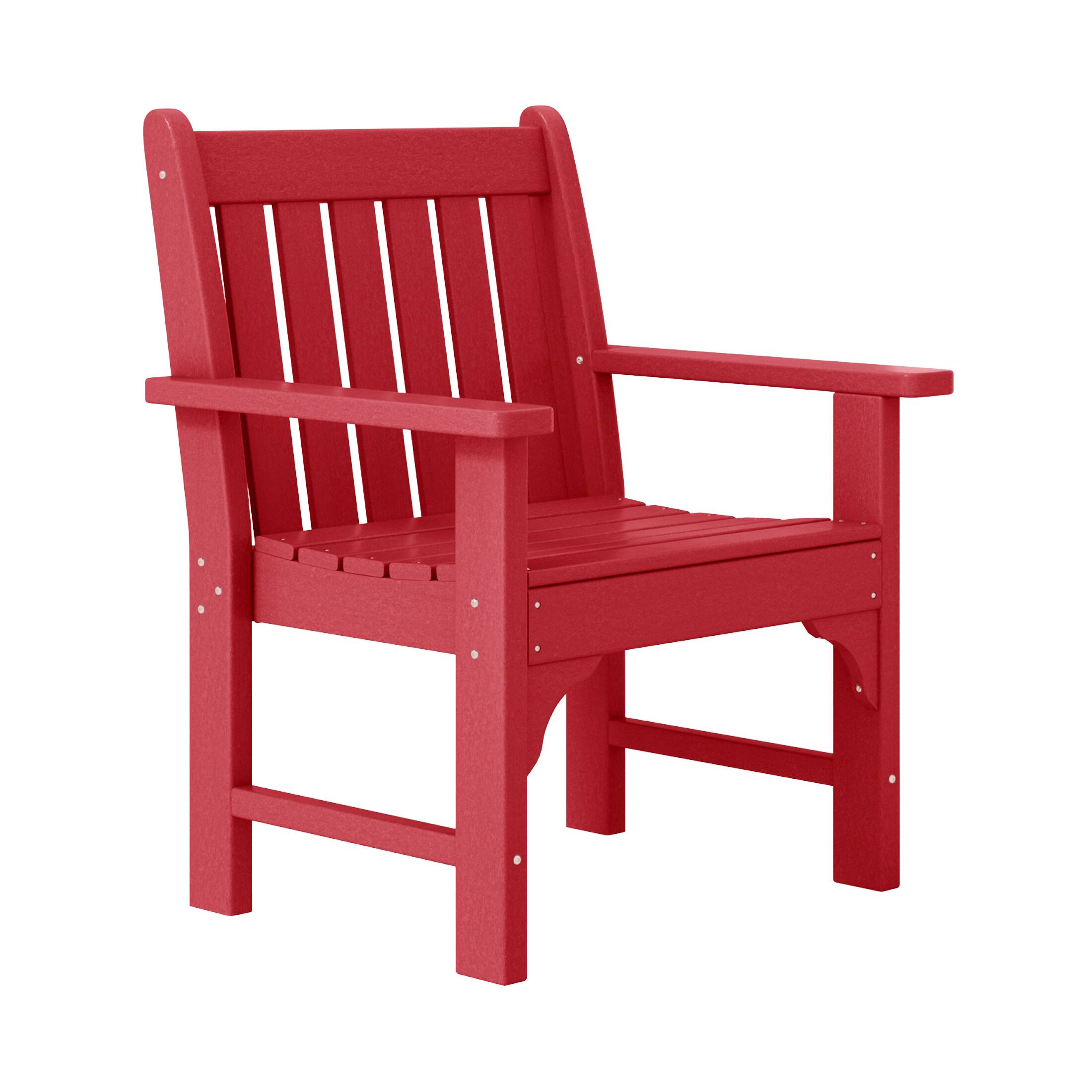 Left. WestinTrends - WestinTrends Malibu Outdoor Patio 2-Piece HDPE Adirondack Garden Chair with Square Adirondack Side Table Set - Red.